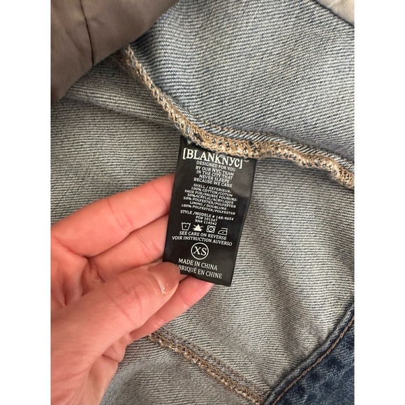 Blank NYC Love Denim Oversized Lined Jacket XS - Picture 10 of 11